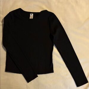 Yogalicious Girls Size Medium 10 Black Long Sleeve Tee
